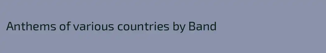 Anthems of various countries by Band